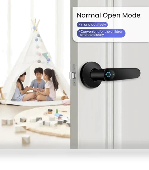 Smart Door Lock with Fingerprint, APP Control, and Key — Keyless Entry, Kadonio