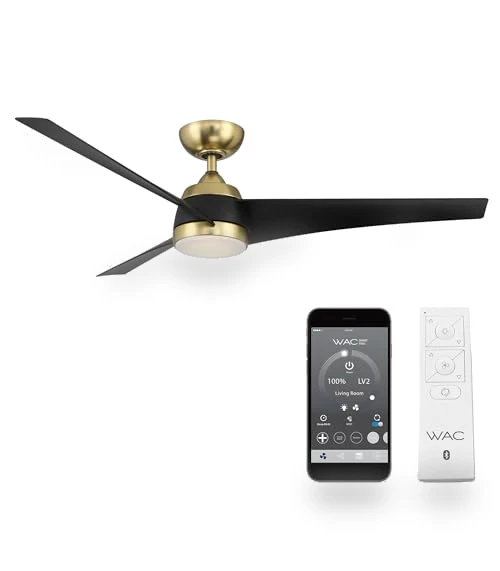 Smart Home Ceiling Fan with LED Light Kit — Ceiling Fan Wall Controls, WAC Lighting