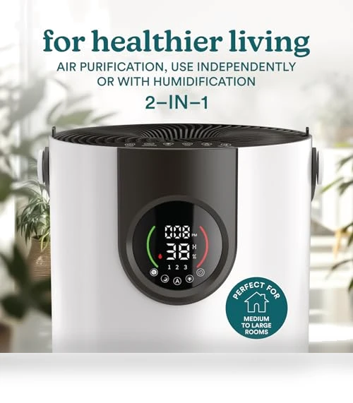 2-in-1 Cool Mist Humidifier & Air Purifier — Air Moisturizers, Homedics