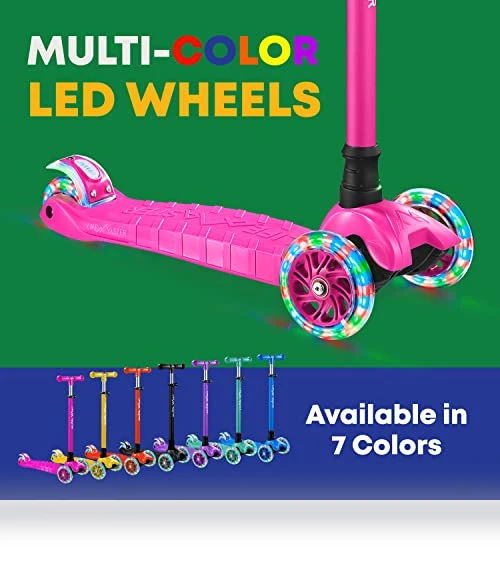 3 Wheel Kick Scooter with LED Lights — Electric Vehicles, Lifemaster