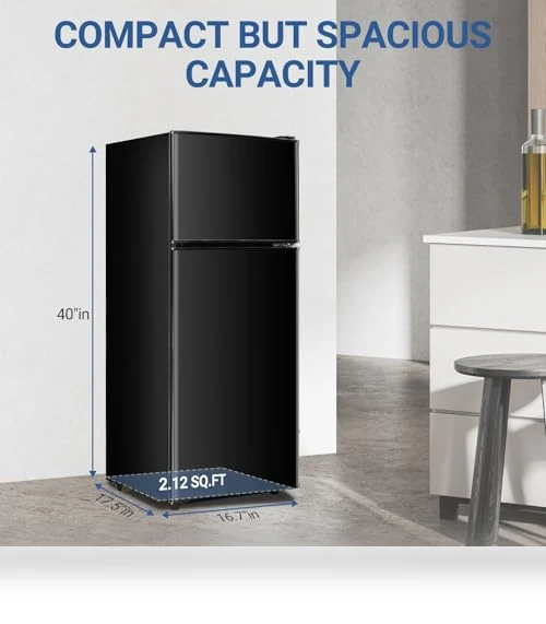 Apartment Size Mini Dorm Fridge with Freezer — Mini Fridges, Zyerch