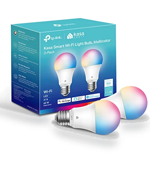 Full Color Changing Dimmable Smart WiFi Bulbs — LED, Kasa Smart