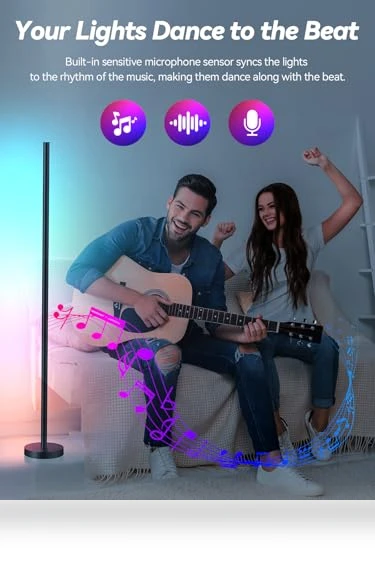 LED Corner Floor Lamp with App and Remote Control — LED Strips, BrilliLux