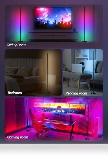 LED Corner Floor Lamp with App and Remote Control — LED Strips, BrilliLux