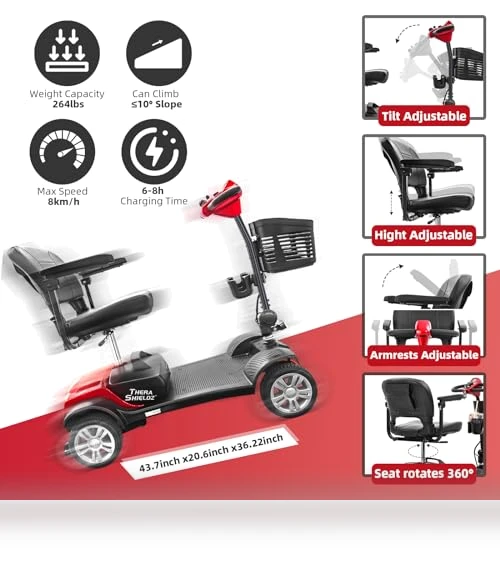 Lightweight Foldable Electric Mobility Scooter — Mobility Scooters, THERASHIELDZ