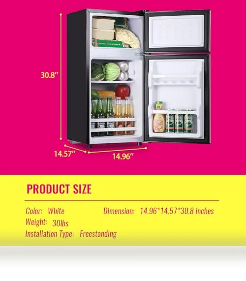 Mini Fridge with Top Freezer — Mini Fridges, DEMULLER
