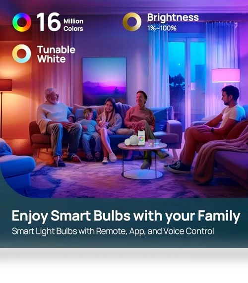 Smart Light Bulbs with Remote Control — LED, Linkind