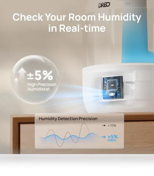 Top Fill Humidifier for Bedroom — Air Moisturizers, Dreo