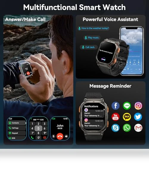 Military Smart Watch with GPS — Smartwatches, AMAZTIM