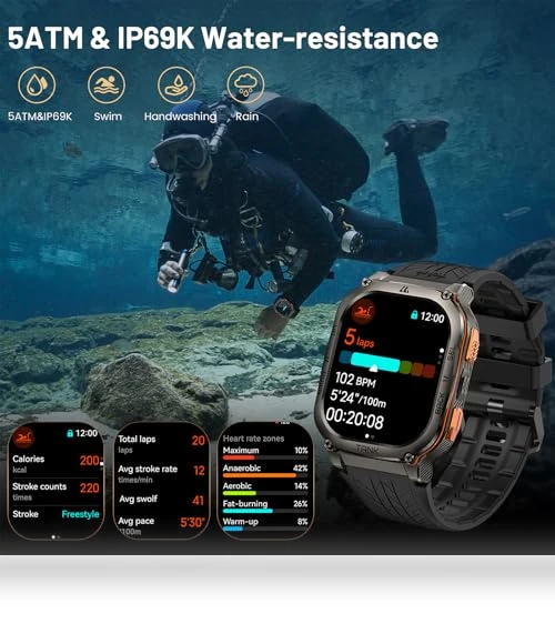 Military Smart Watch with GPS — Smartwatches, AMAZTIM