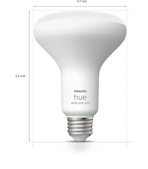 Smart 85W BR30 LED Bulb - White and Color Ambiance Color-Changing Light - 4 Pack — LED, Philips Hue