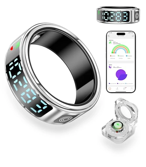Smart Ring Health with LED Display Screen — Smart Rings, SSPATIOS