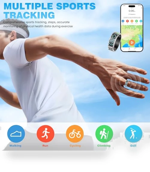 Smart Ring Health with LED Display Screen — Smart Rings, SSPATIOS