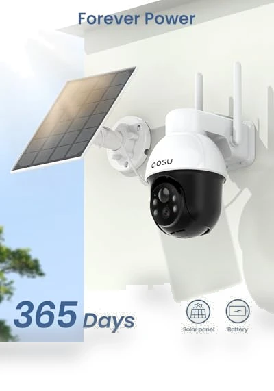 Solar Camera Security Outdoor — Smart Home Security, AOSU