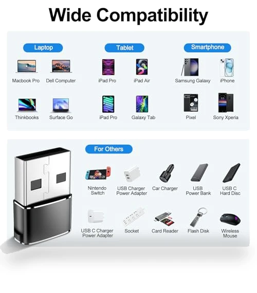 USB to USB C Adapter — Charging Solutions, xiwxi