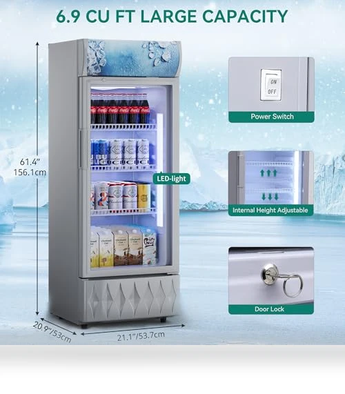Commercial Merchandiser Display Refrigerator — Mini Fridges, YITAHOME