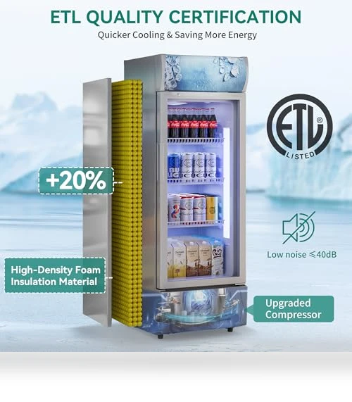 Commercial Merchandiser Display Refrigerator — Mini Fridges, YITAHOME