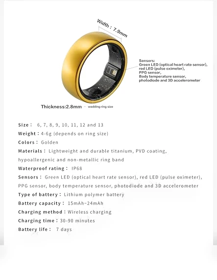 FitnessTracker Ring — Smart Rings, JKLY