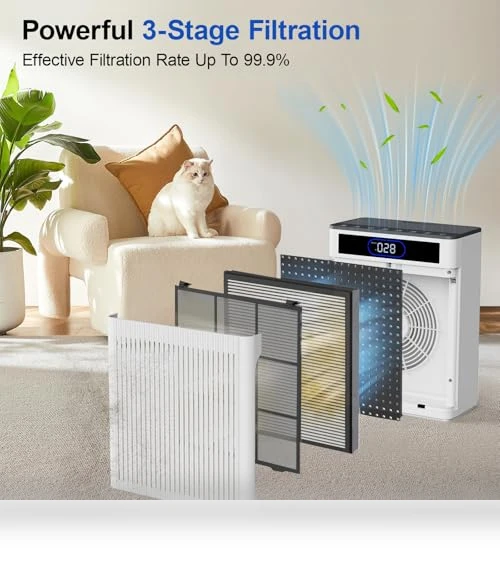 HEPA Air Purifier for Large Rooms — Activated Carbon Air Purifiers, AJR