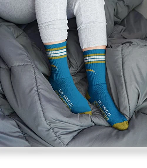 NFL 4-Stripe Deuce Performance Crew Socks — Athletic, For Bare Feet