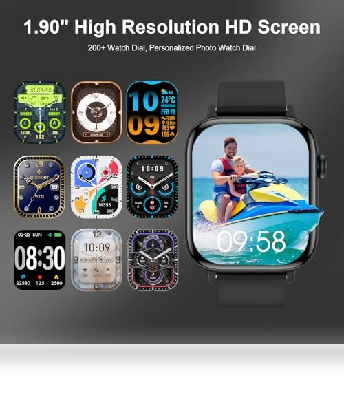 Smart Fitness Tracker Watch with Bluetooth Call — Smartwatches, PJYUBVOR