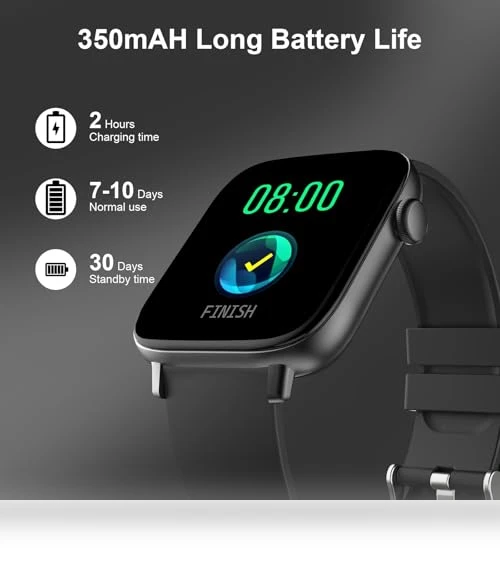 Smart Fitness Tracker Watch with Bluetooth Call — Smartwatches, PJYUBVOR