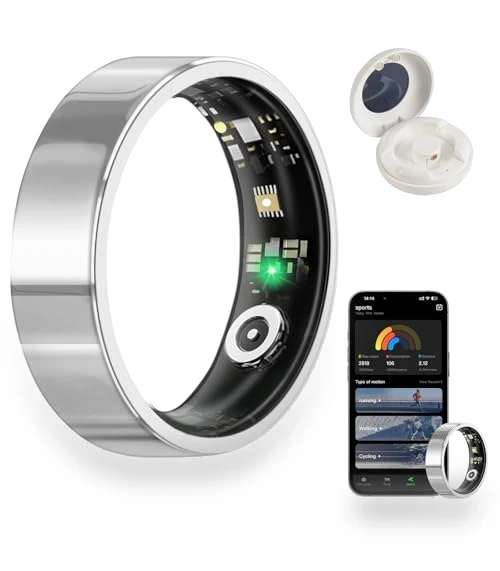 Smart Health Ring Tracker with Charging Case — Smart Rings, OUFANTE