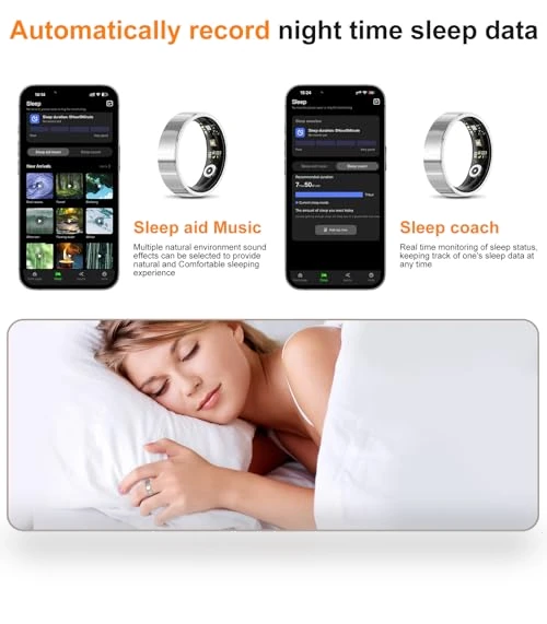 Smart Health Ring Tracker with Charging Case — Smart Rings, OUFANTE
