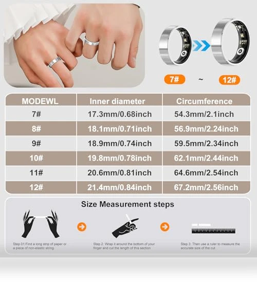 Smart Health Ring Tracker with Charging Case — Smart Rings, OUFANTE
