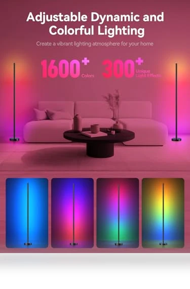 Smart RGBICW LED Corner Floor Lamp — LED, OIYN