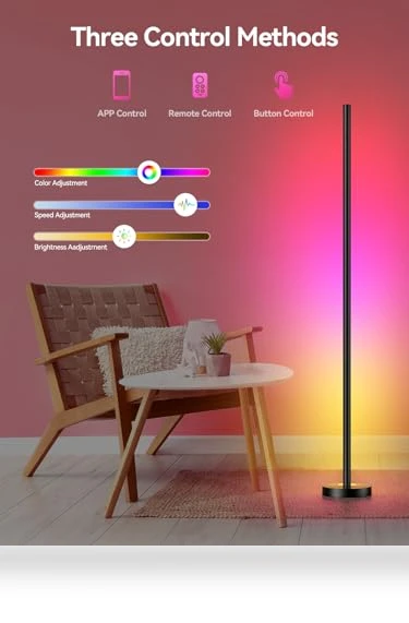 Smart RGBICW LED Corner Floor Lamp — LED, OIYN