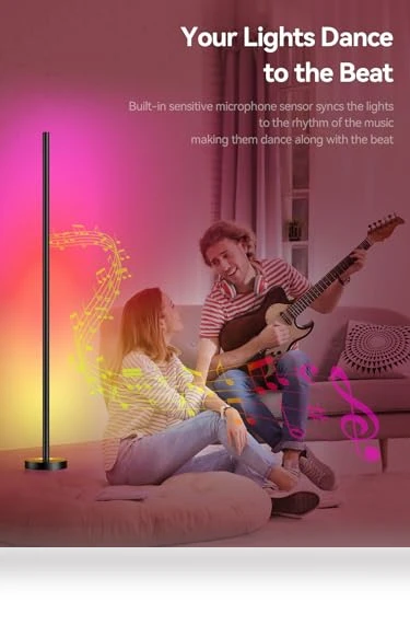 Smart RGBICW LED Corner Floor Lamp — LED, OIYN