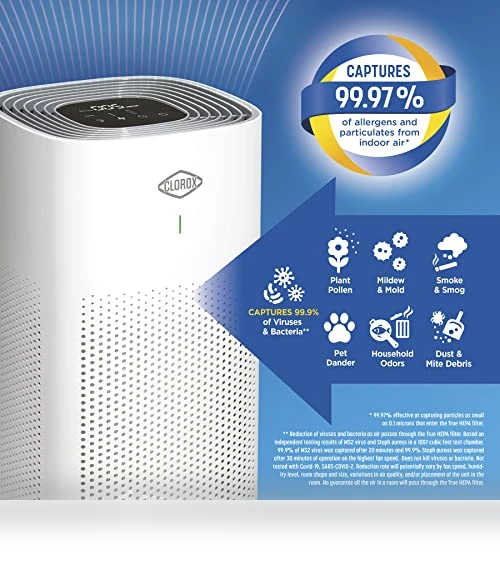 True HEPA Air Purifier — Activated Carbon Air Purifiers, Clorox Home Appliances