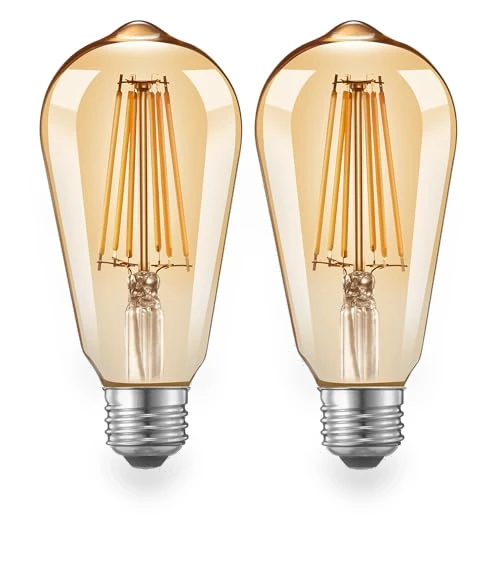 Vintage Amber Glass LED Filament Bulb — Street Lighting, Qualilux