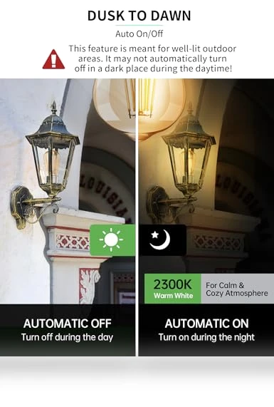 Vintage Amber Glass LED Filament Bulb — Street Lighting, Qualilux