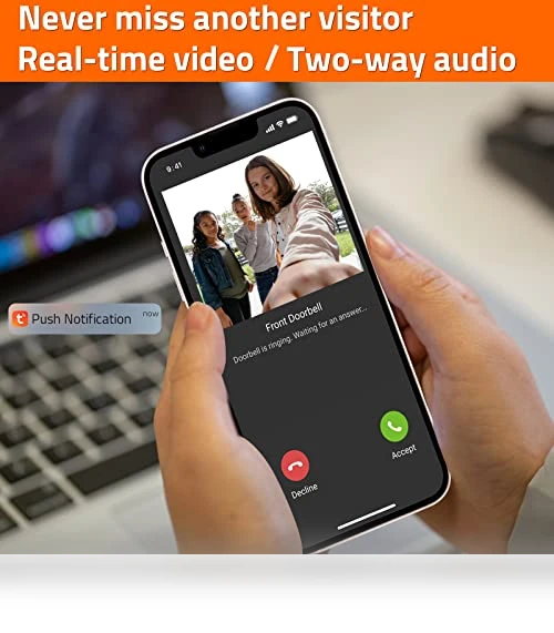 WiFi Video Doorbell Intercom with Monitor System — Smart Home Security, AMOCAM