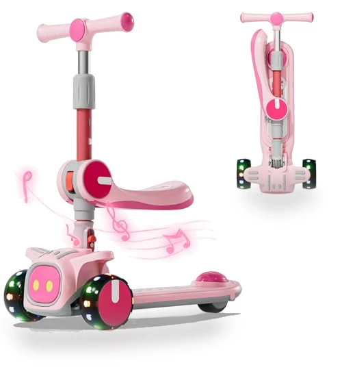 2-in-1 Scooters Kids 3 Wheel Kick Scooter — Push Scooters, Keamaidy