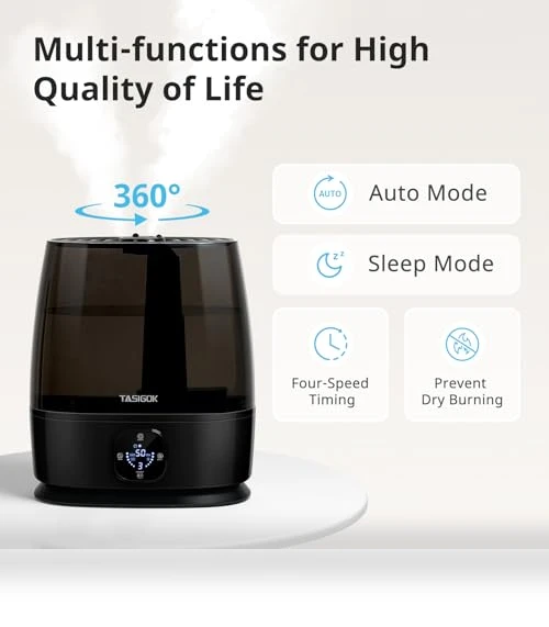 6L Cool and Warm Mist Air Humidifier — Air Moisturizers, Tasigok