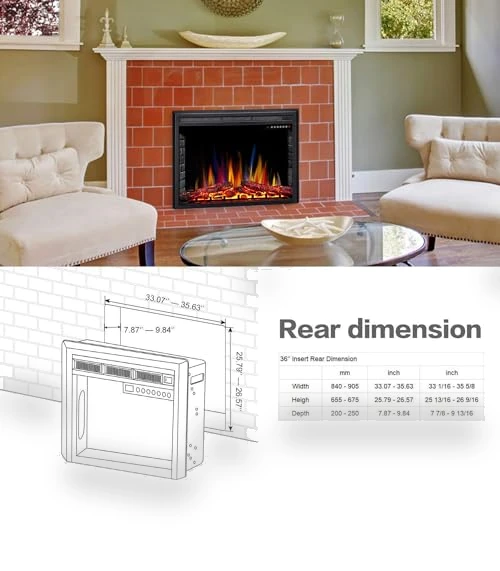 Electric Fireplace Insert — Timers, R.W.FLAME