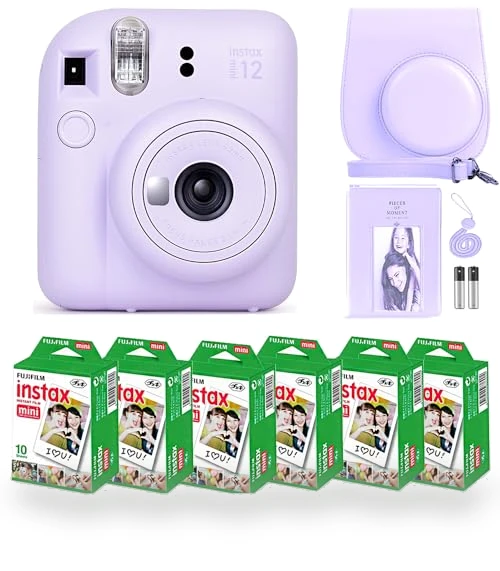 Instax Mini 12 Camera with Instant Mini Film Bundle — Instant, Fujifilm