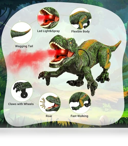 Remote Control Robot Dinosaur Toy — Interactive Figures & Robots, flybakiz