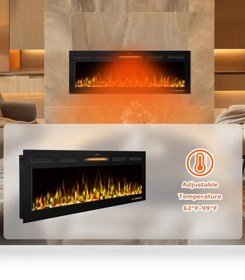 Smart Electric Fireplace Insert — Remotes & Thermostats, VINEMOUNT