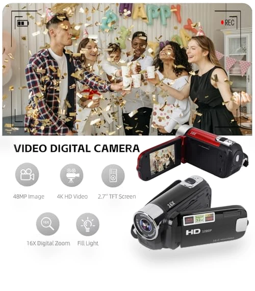 1080P 16MP DV Camera Vlogging Camera Recorder — Camcorder, Yoidesu