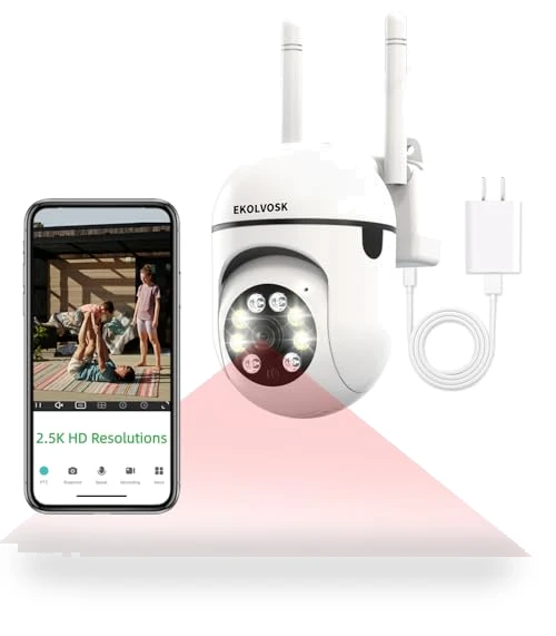 2.5K WiFi Security Camera — Smart Home Security, EKOLVOSK