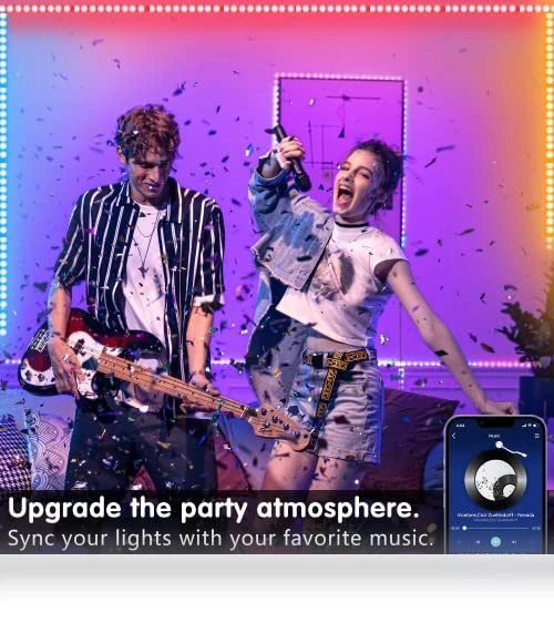 Bluetooth Smart App Control Music Sync Color Changing RGB Led Light Strip — LED, Keepsmile