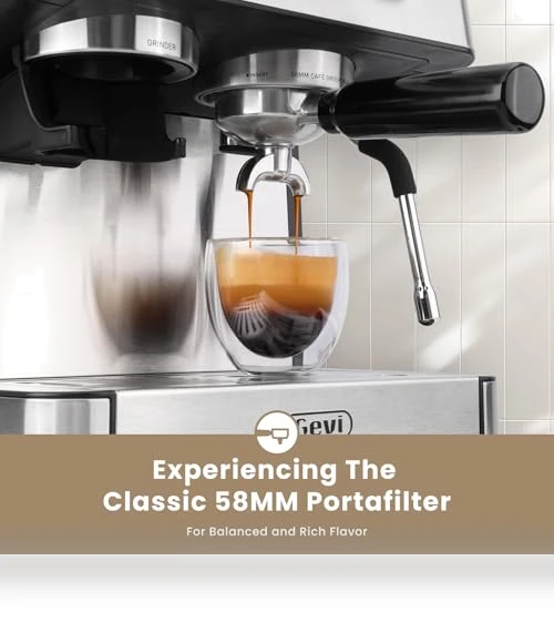 Espresso Machine with Grinder — Coffee & Espresso Combos, Gevi