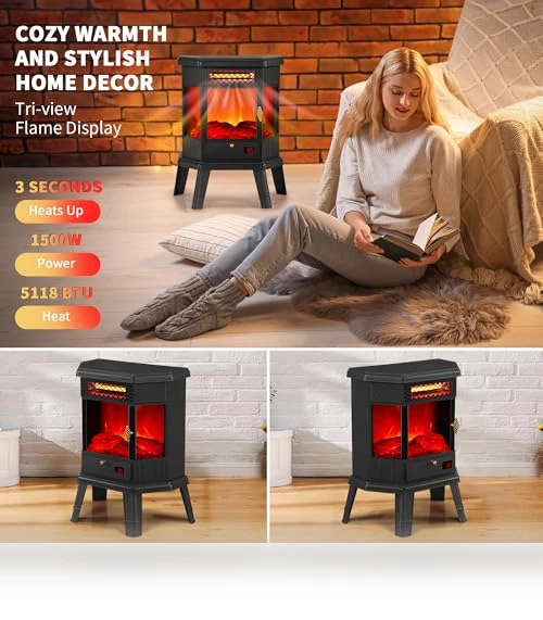 Freestanding Fireplace Stove — Portable Heating Solutions, RealSmart