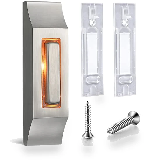 Heavy Duty Metal Door Bell Button with Warm LED Light — Push Buttons, Enhon