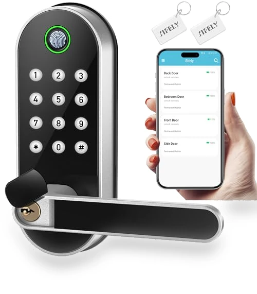 Keyless-Entry Fingerprint Smart Door Lock — Biometric Security, Sifely