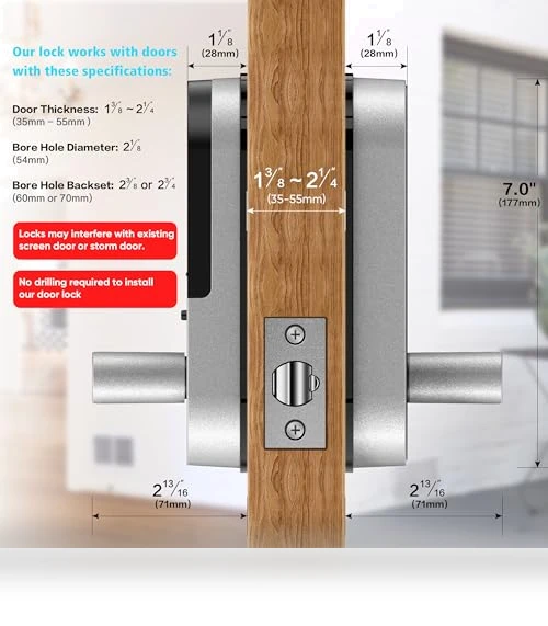 Keyless-Entry Fingerprint Smart Door Lock — Biometric Security, Sifely